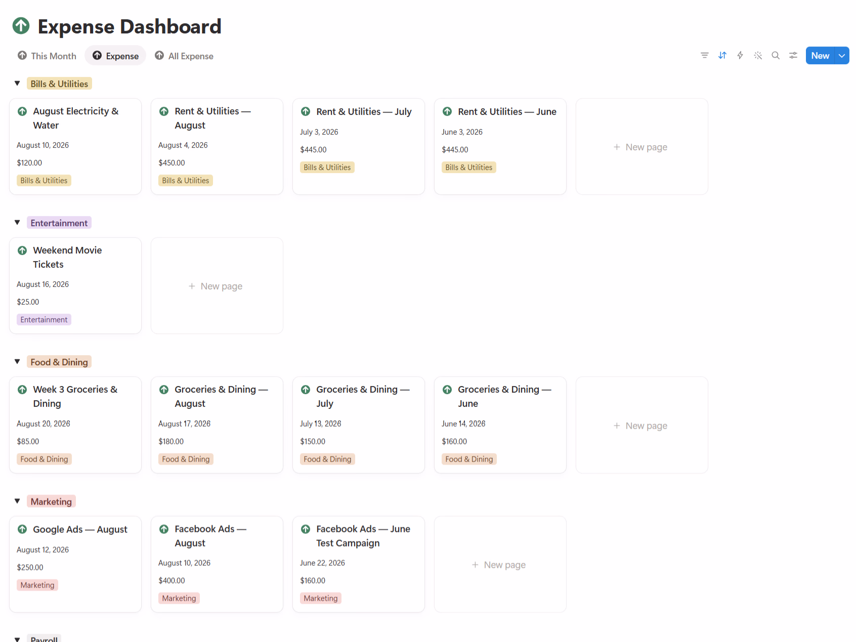 Expense Dashboard