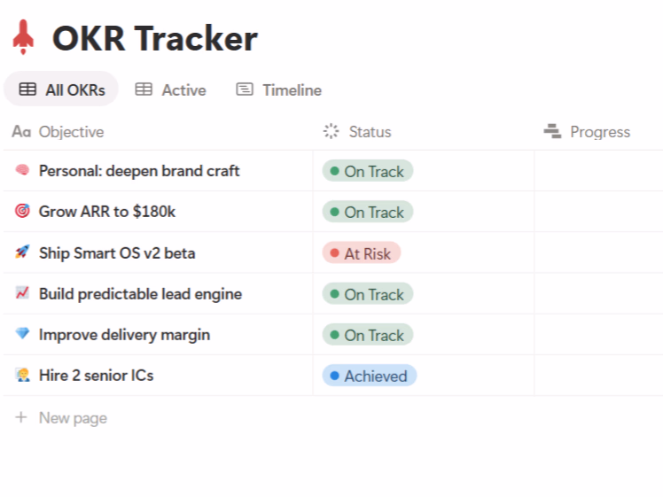 OKR Goal Tracker