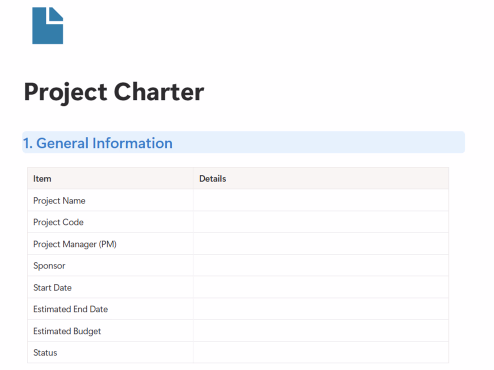 Project Charter