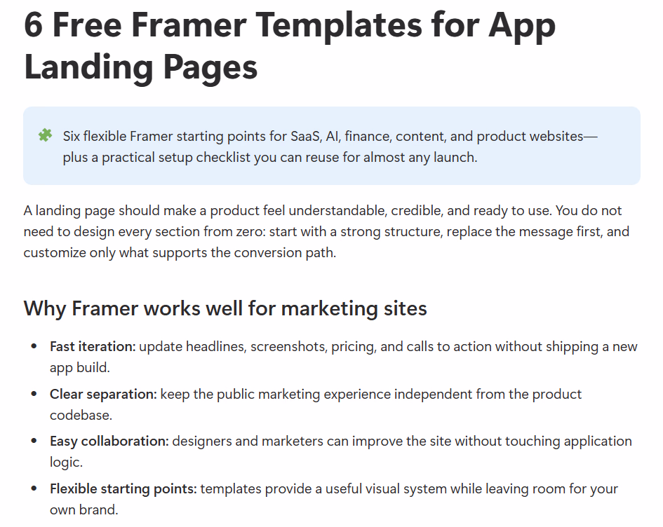 Landing Page Templates (English)