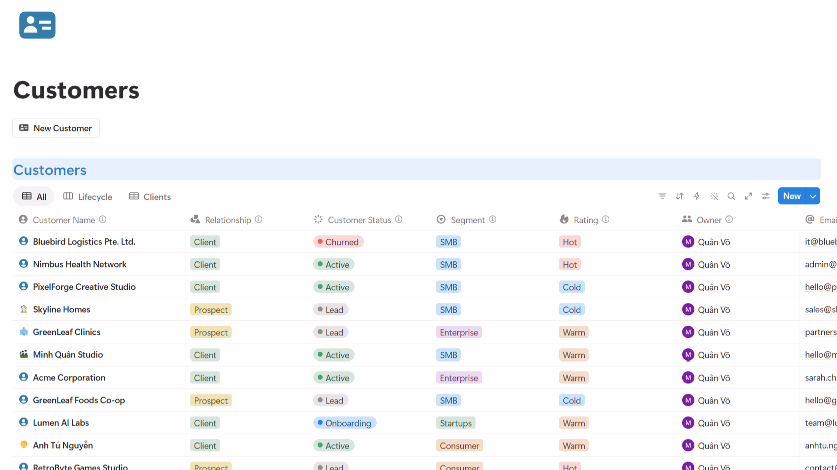 Customer TailorFlow preview