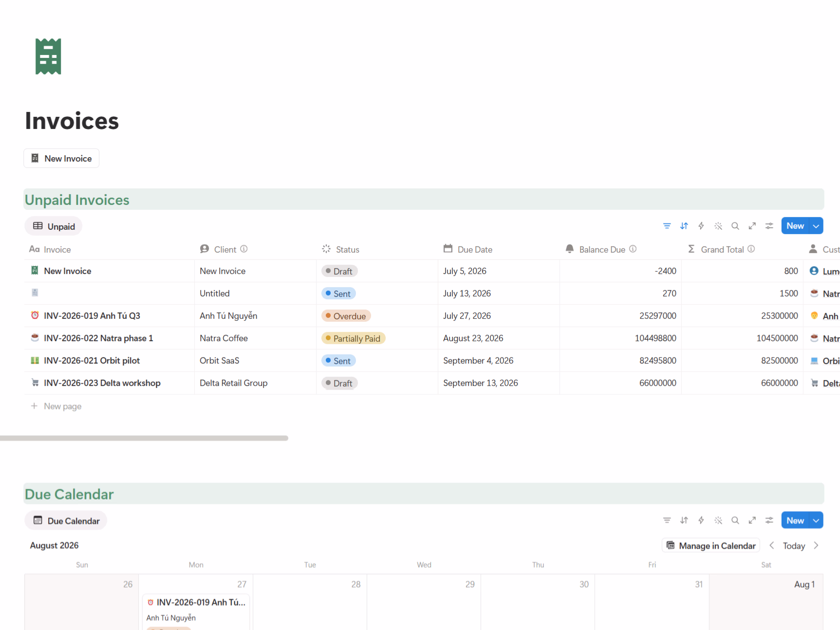 Invoices - Business OS