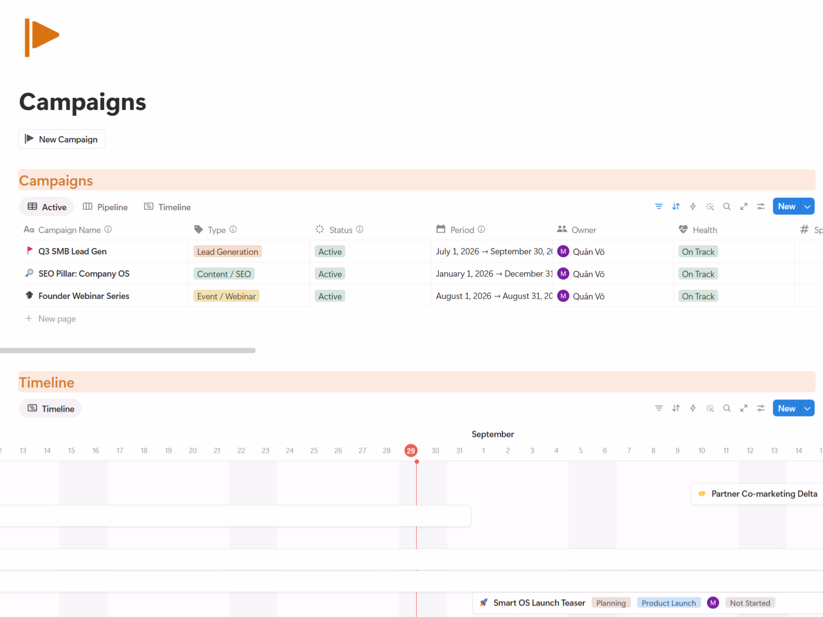 Campaigns - Business OS