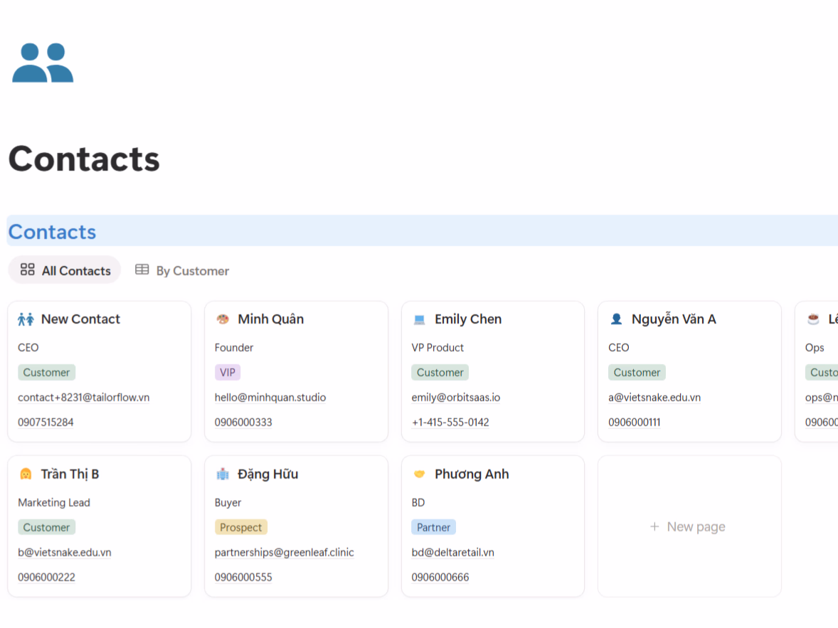 Contacts - Business OS