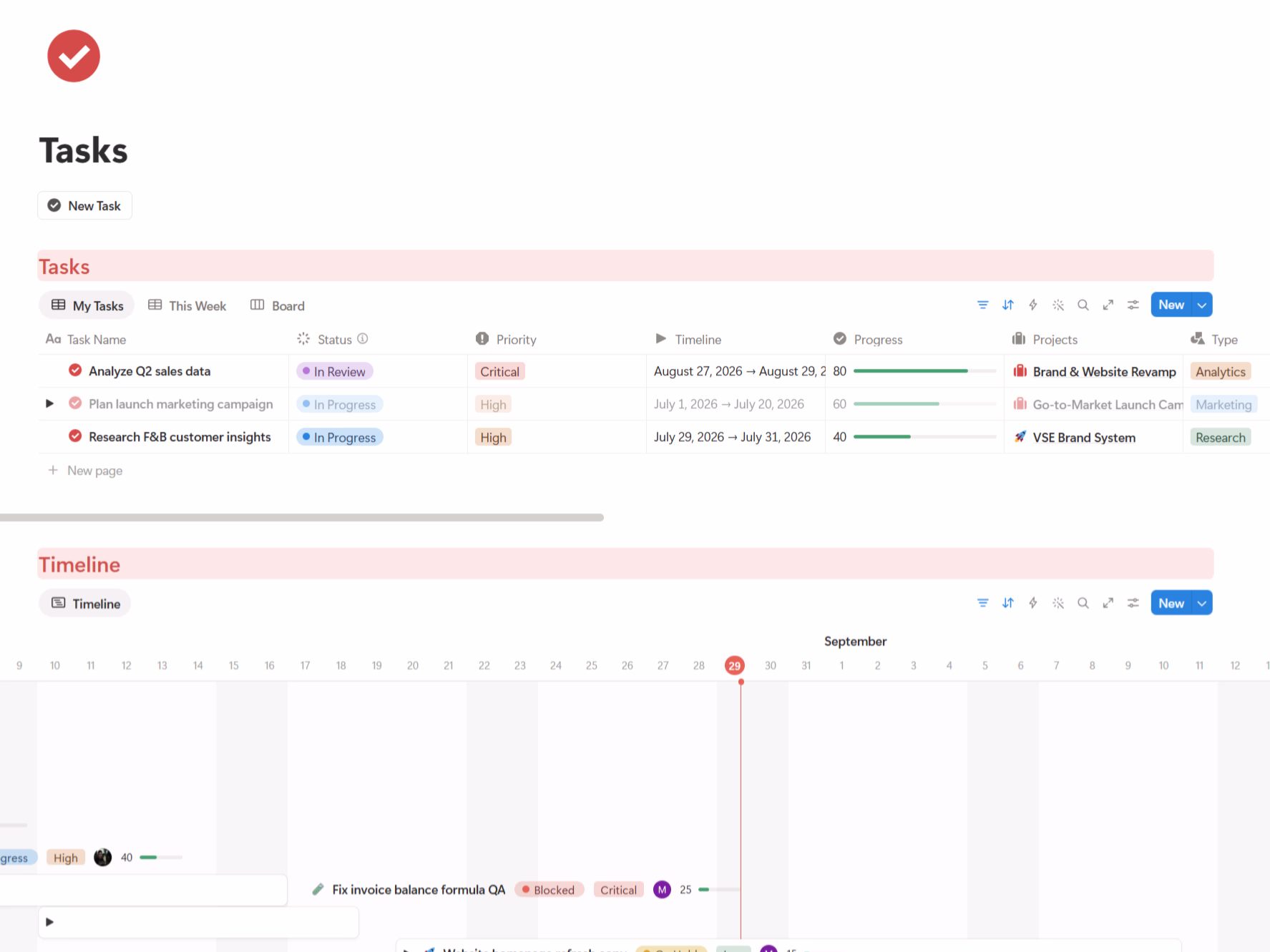Tasks - Business OS