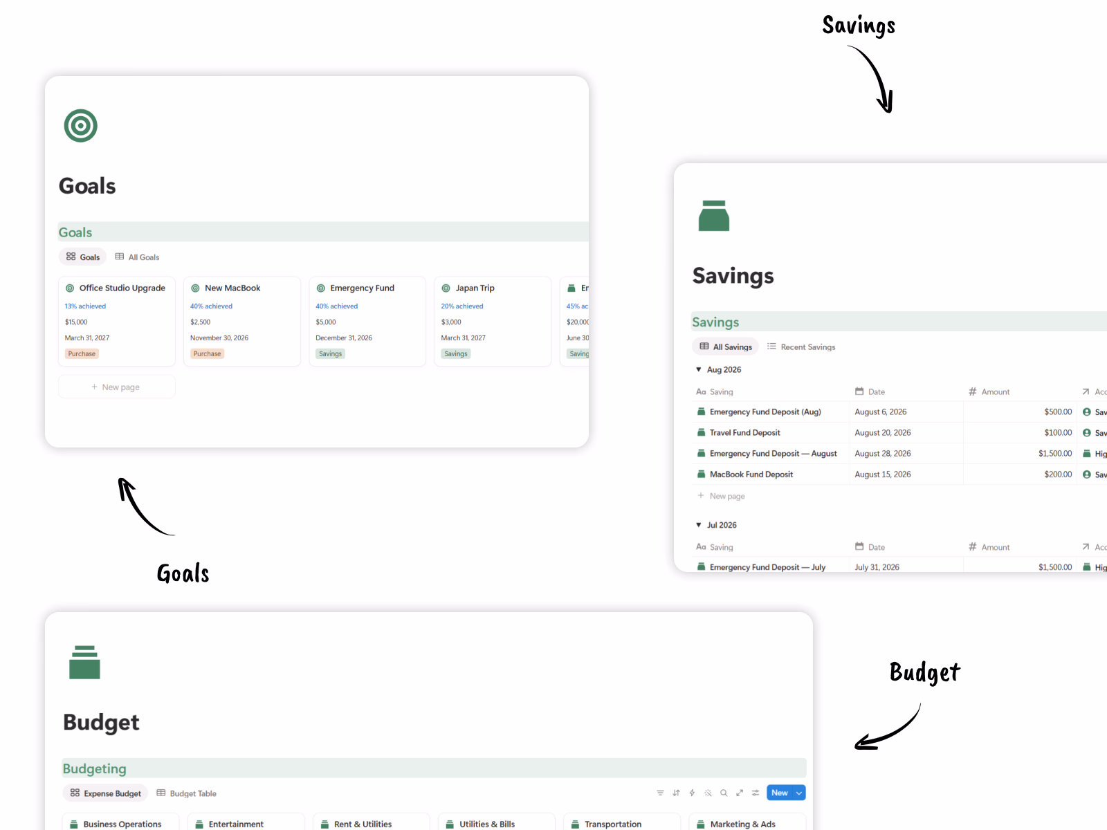 Turn Goals, Savings & Debts Into a Plan - Finance Tracker