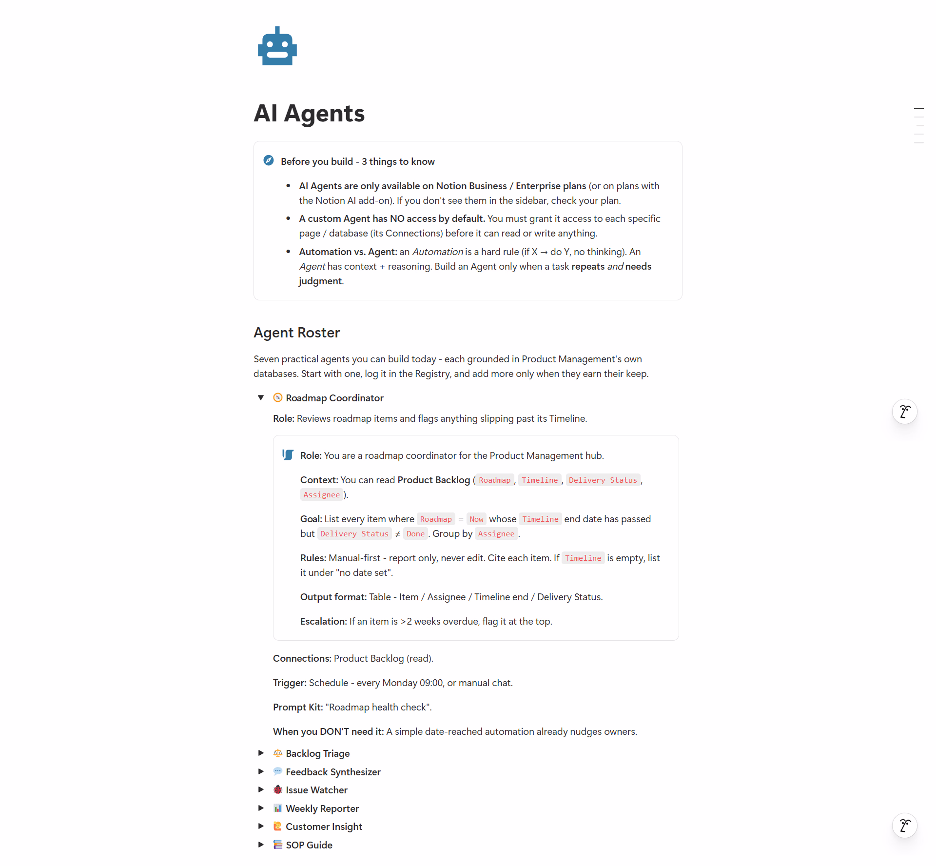 AI Agents Guide - Product Management
