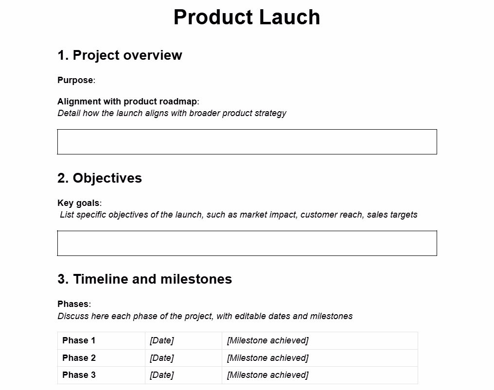 Product Launch preview